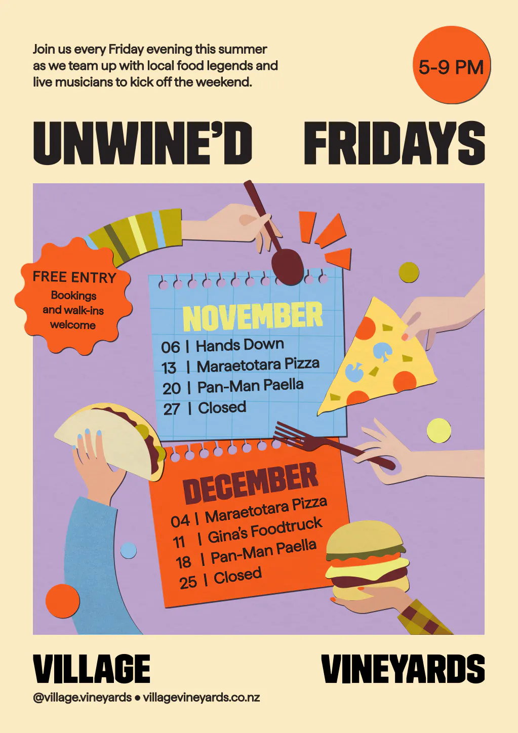 Unwined Fridays Poster A3 FA