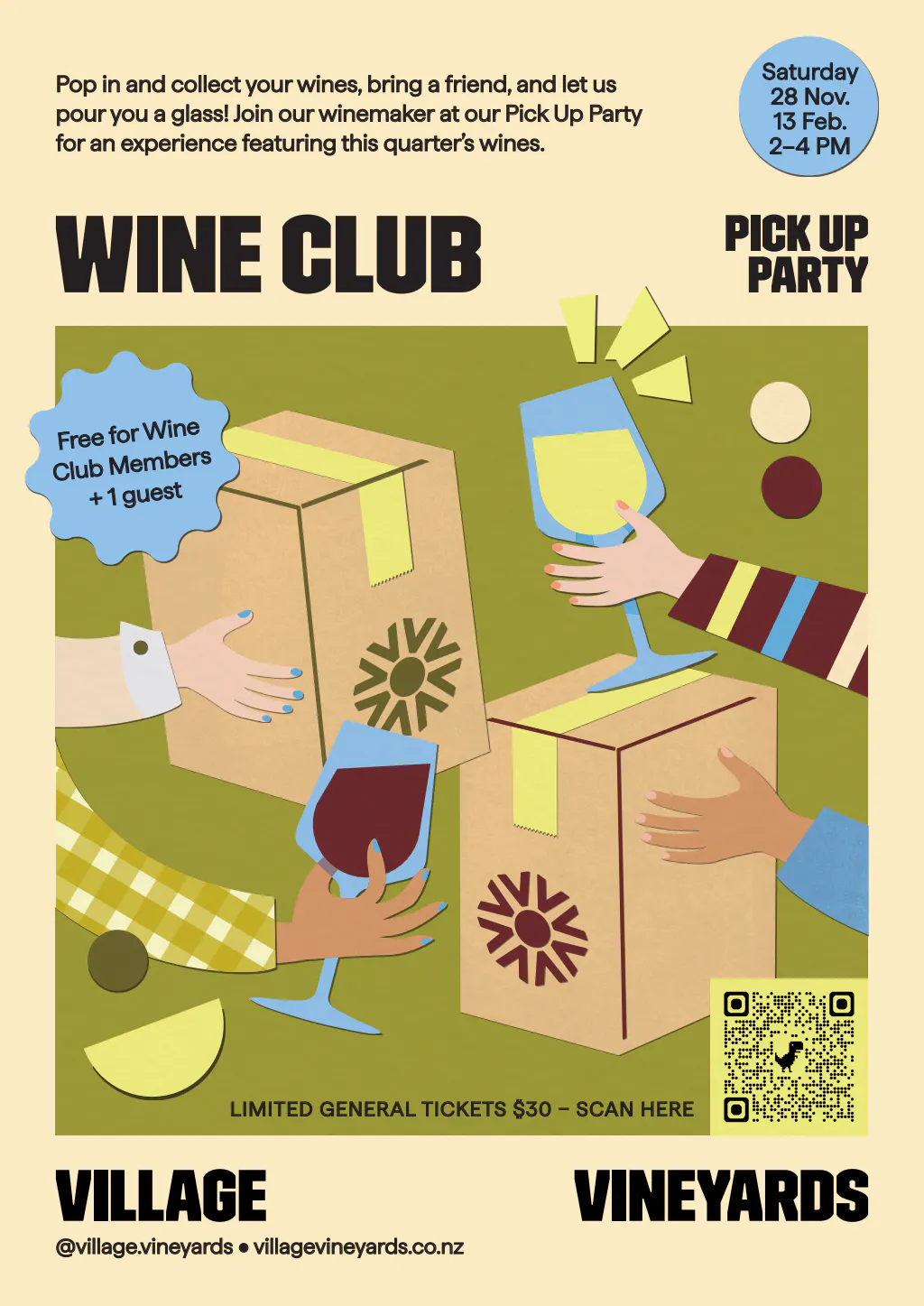 Wine Club Poster A4 In House Printing